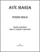 Ave Maria piano sheet music cover